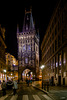 Prague: Powder Gate at night ++ Prašná brána ++ Pulverturm