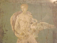 Detail of the Leda and the Swan Painting from Stabiae in the Naples Archaeological Museum, June 2013