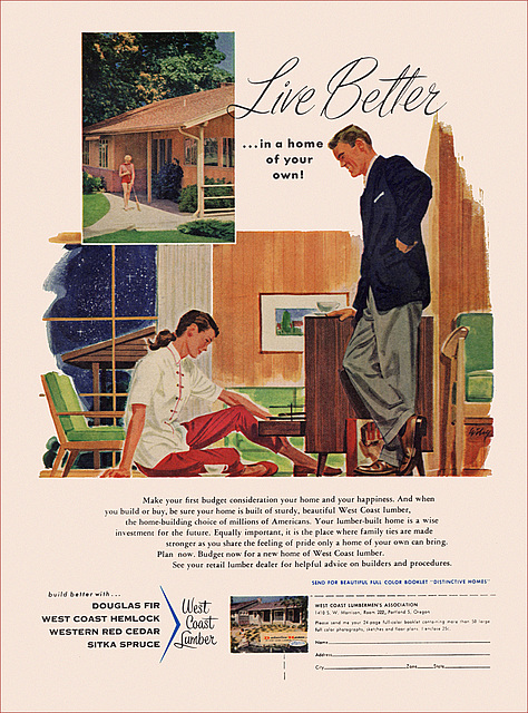 West Coast Lumber Ad, 1957