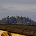 The castle of Zumaglia (Biella) seen from the southern area of ​​the city (5,3 Km)