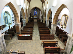 stoke fleming church, devon,c14 columbs)
