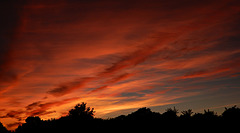 le ciel au coucher du soleil du 1er jour de l'été