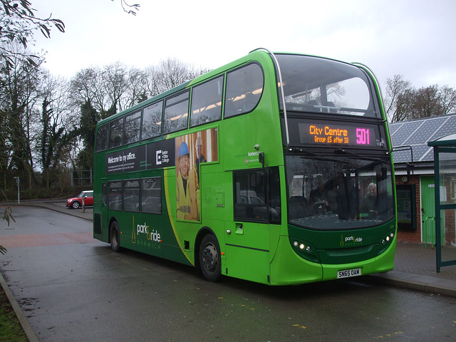 DSCF5750 Konectbus 631 (SN65 OAM) at Thickthorn, Norwich - 11 Jan 2019