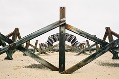 Remains of Wellington Pier and Wellington Pier Pavillion, Marine Parade, Great Yarmouth, Norfolk in 2005