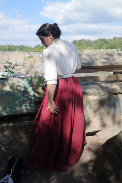 Back view of the Edwardian outfit