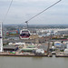View through a window of the Emirates Air Line cable car