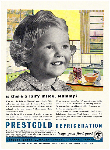 Prestcold Refrigerator Ad, 1950