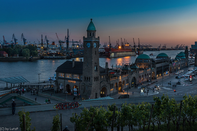 Blue Hour at the Port - Hamburg Ferry Terminal (225°)