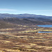 Hjerkinn and the E6 seen from Mt. Tverrfjellet.