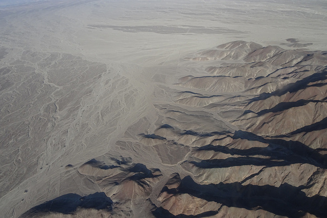 Flying Over The Desert Near Nazca