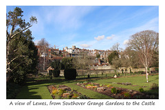 A view to the Castle from Southover Grange Gardens - Lewes - 3.3.2016