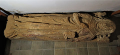 stoke fleming church, devon , c14 tomb effigy of a woman (2)