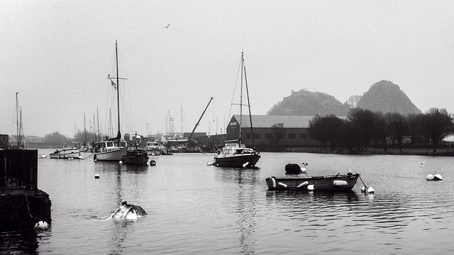 River Leven in the Rain