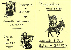 Concert Ancoeur-Liverdy à l'église de Blandy-les-Tours le 03/06/1989