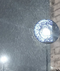 Snowstorm at 1:45 A.M. in Michigan