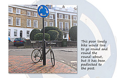 Roundabout bike  - Lewes - 3.3.2016