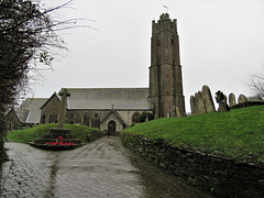 stoke fleming church, devon,c14 church with c15 tower
