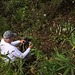 Jim Fowler photographing nice group of Spiranthes odorata (Fragrant Ladies'-tresses orchids) (photo by Walter Ezell)