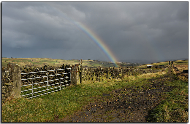 Issues Road wall and rainbow