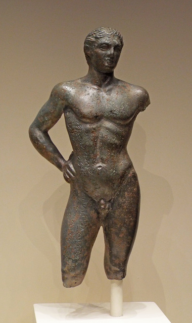 Etruscan Bronze Statuette of a Youth in the Getty Villa, June 2016