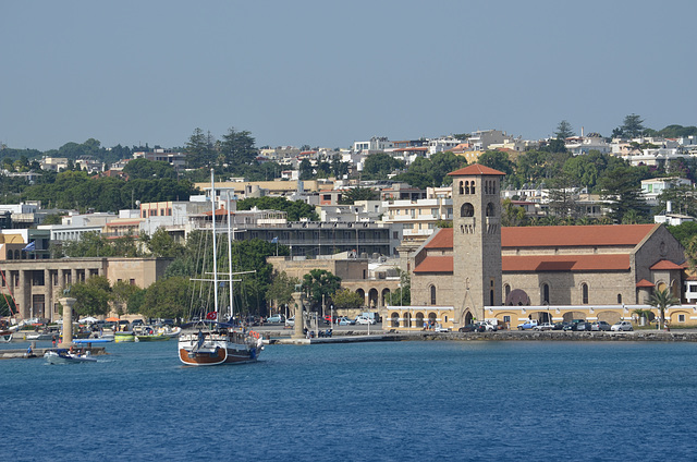 The Island of Rhodes, Entrance to Mandraki Port