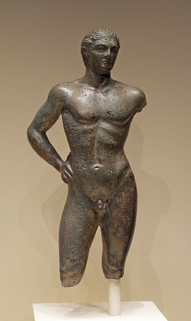 Etruscan Bronze Statuette of a Youth in the Getty Villa, June 2016