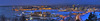 Blue hour panorama over Oslo from Ekeberg, Norway.