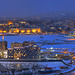 Blue hour panorama over Oslo from Ekeberg, Norway.