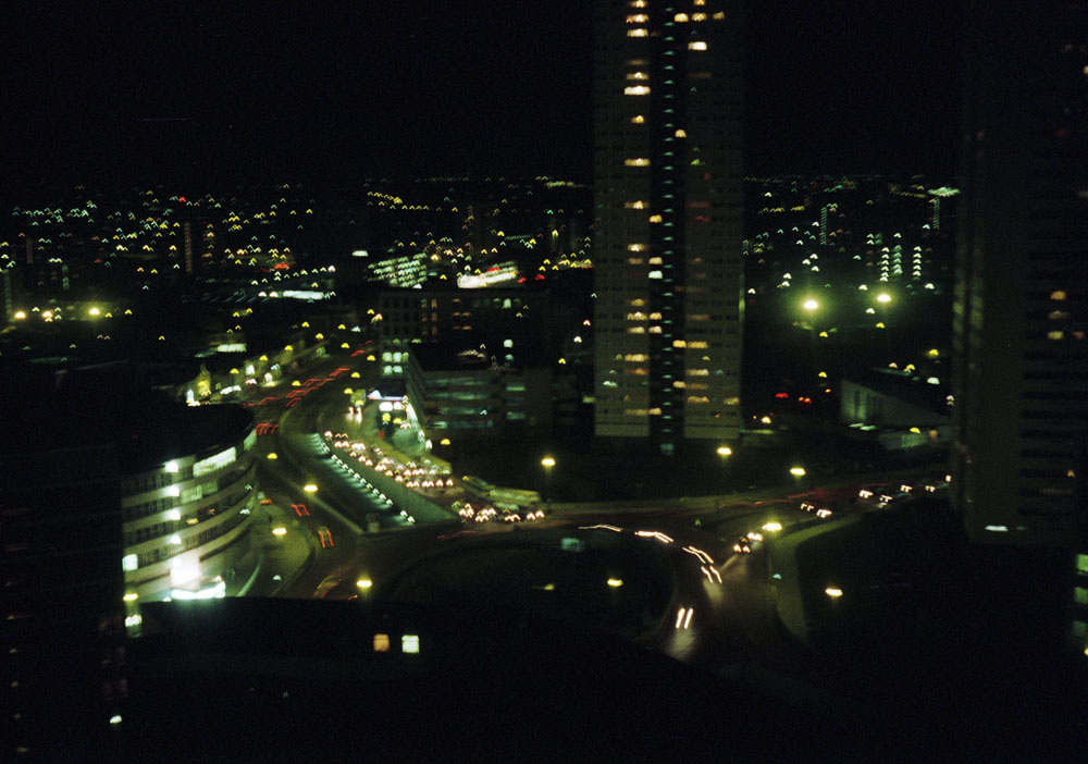 Bristol Street Birmingham, evening late 1980s