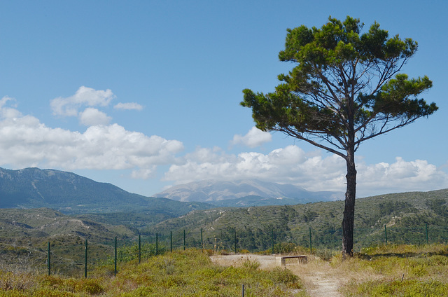 Rhodes, View from Ancient Kamiros to Mount Attaviros