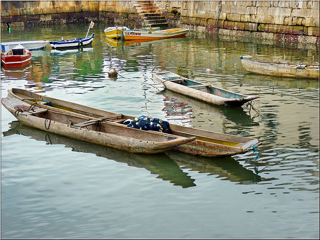 Barche da pesca di altri tempi nel porto Salvador de Bahìa