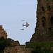 BBMF circle round Scarborough Castle from St Marys Church Clock Tower 29th June 2013