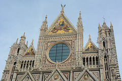 Italy, The Upper Facade of the Duomo di Siena