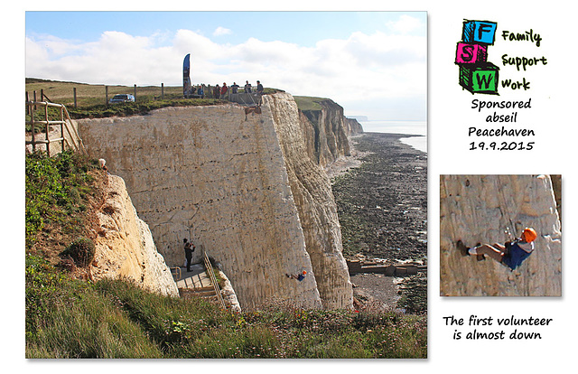 Almost down - Family Support Work charity abseil - Peacehaven - 19.9.2015