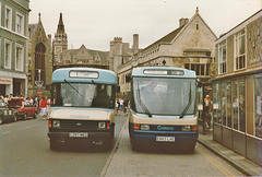Cambus 2010 (C297 MEG) and 907 (E907 LVE) in Cambridge - 13 Aug 1988 (70-22)