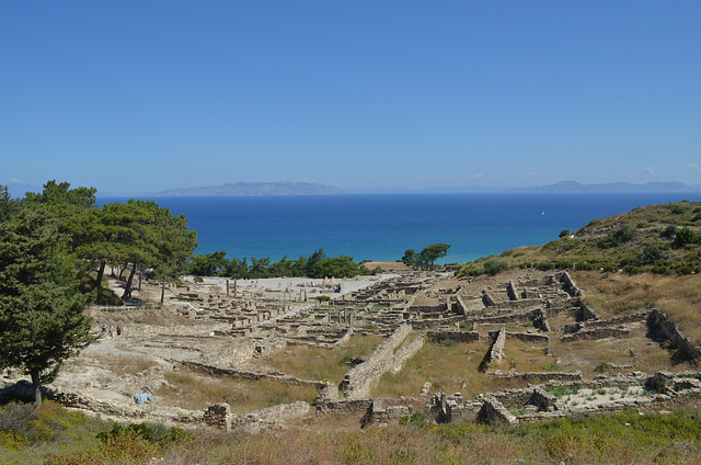 Rhodes, Ancient Kamiros Overlooking the Aegean Sea