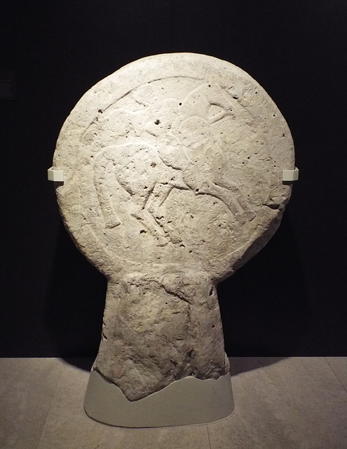 Celtiberian Stela in the Archaeological Museum of Madrid, October 2022