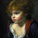 " Petit garçon blond à la chemise ouverte " - Huile sur toile de Jean-Baptiste Greuze . Musée Cognacq-Jay