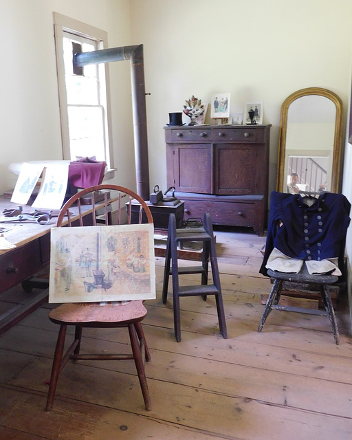 Tailor 's Workroom in the Kirby House in Old Bethpage Village, August 2022