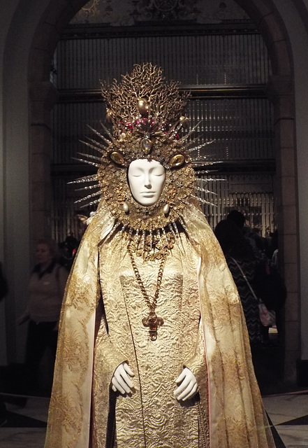 Detail of the Statuary Vestment of the Virgin of el Rocio in the Metropolitan Museum of Art, May 2018