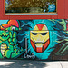 Street art sur panneau coulissant