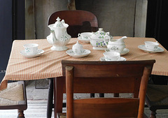 Table in the Dining Room in the Kirby House in Old Bethpage Village, August 2022