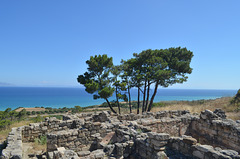 Rhodes, Remains of Ancient Kamiros Overlooking the Aegean Sea