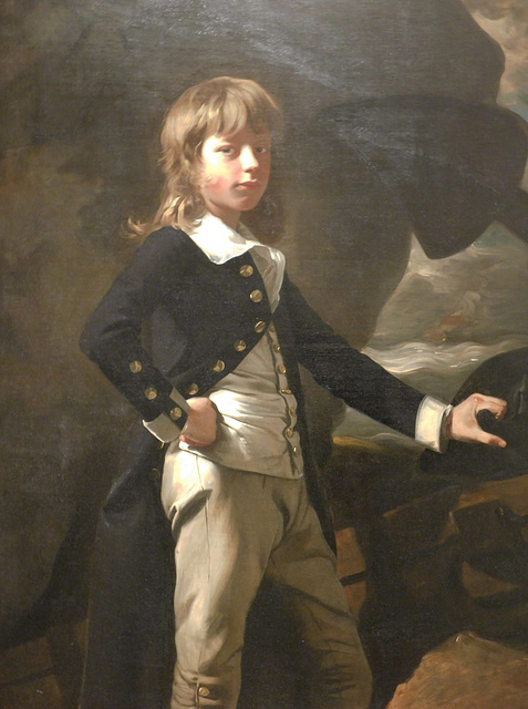 Detail of Midshipman Augustus Brine by John Singleton Copley in the Metropolitan Museum of Art, February 2020