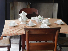 Table in the Dining Room in the Kirby House in Old Bethpage Village, August 2022