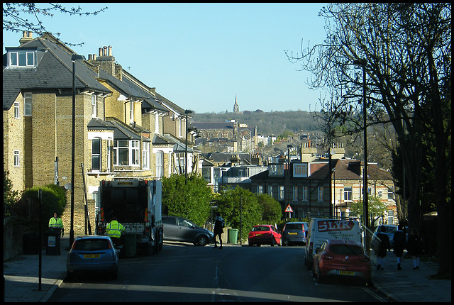 distant Highgate spire