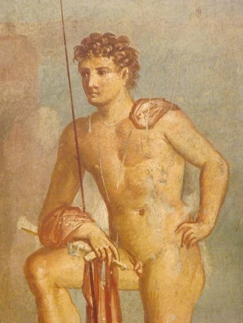Detail of Io and Argus Wall Painting from a Tablinum in the Naples Archaeological Museum, July 2012