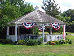 Gazebo in Old Bethpage Village, August 2022