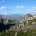 Greece, Landscape of Meteoron Cliffs with Monasteries