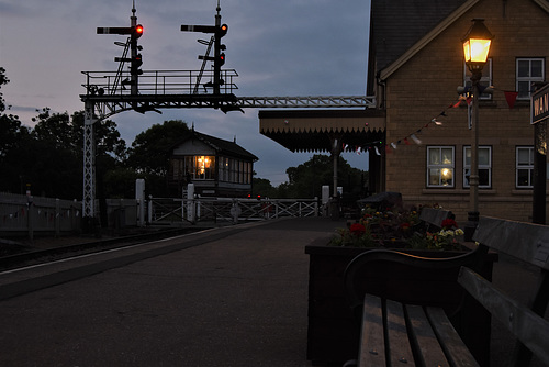 Station at night